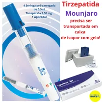 Mounjaro Tirzepatida Lipoless 4 Seringa Pré-Carregada de 0.5ML Tirzepatida 2.50 MG. 1 Aplicador com Registro Sanitario
