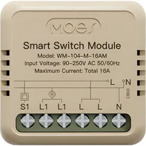 Módulo de Interruptor Inteligente Moes WM-104-M-16AM-MS Wi-Fi 1 Botão