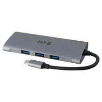 Hub Hye HYEHU-71 - 7 Portas - USB-C - Cinza