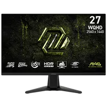 Monitor Gamer MSI Mag 275QF E20 27" WQHD Ips 200HZ / 0.5MS - Preto