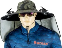 Chapéu Sumax com Ventilador Solar SB-2502-Cam - Camuflado