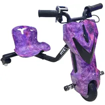 Triciclo Elétrico Hye Drift Car HYE-TR01 - 6.5" - Bluetooth - LED - Recarregável - Purple Galaxy