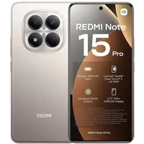 Celular Xiaomi Redmi Note 15 Pro Dual Sim de 512GB/12GB Ram de 6.77" 200+8MP/32MP - Gris Titanio (Global)