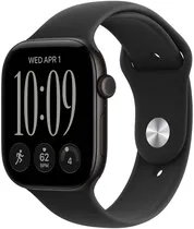 Apple Watch S12 (GPS) Caixa Alumínio Black 46MM Pulseira Black s/M A3584 (Caixa Feia)