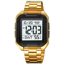 Relógio Digital Masculino Skmei 2128 Gdsibk (Ouro, Prata, Preto)