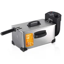 Fritadeira Eletrica Akane A-85299 / 3 Litros / 2000W / 220-240V ~ 50/ 60HZ - Inox/ Preto