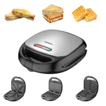 Sanduicheira Elétrica 3 Em 1 Xion XI-SW31 / 750W / 220V - Preto/Inox