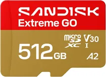 Memória Micro SDXC Uhs-I Sandisk Extreme Go 512GB 240MB/s