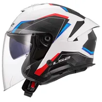 Capacete LS2 OF618 Verso II Air White Blue Red
