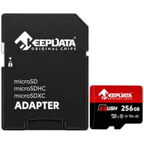 Cartão de Memória Keepdata Rush KDMSDC10U3A2/256G - 256GB - Micro SD com Adaptador - 160MB/s