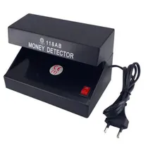 Detetor de Dinheiro Falso Electric Money Detector AD-118AB Ultravioleta / 110-220V ~ 50HZ - Preto