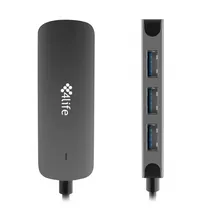 Hub USB 4LIFE FLBX4U-A 4IN1 USB3.0 USB 2.0 Gray
