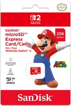 Memoria Micro SD 256GB Sandisk Nintendo Mario 100-90MB/s (SDSQXAO-256-GNCZN)