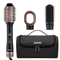 Kit Escova Secadora Quanta Fastcurly QTKCS9000 / 3 Em 1 / 1200W / 220V ~ 50/ 60HZ - Preto/ Rosa