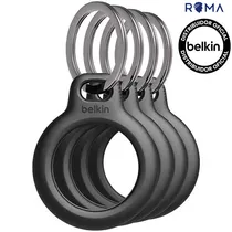 Suporte com Chaveiro para Airtag Belkin MSC001BTBK - Pack 4UND - Preto