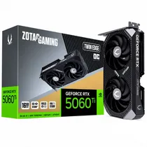 Placa de Vídeo Zotac Gaming Geforce RTX5060TI Twin Edge Oc 16GB GDDR7 128-Bit PCI-Exp 5.0 DLSS 4 HDMI 2.1B 3X Displayport 2.1B ZT-B50620H-10A Preto