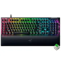 Teclado Gamer Mecânico Razer Blackwidow V4 USB / RGB / Green / Inglês - Preto (RZ03-04690200-R3U1)