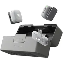 Microfone Sem Fio Dji Mic Mini 2 (2 TX + 1 Mobile RX + Charging Case) - USB-C - Bluetooth - Preto