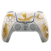Controle Sony Dualsense Ouro Ghost Of Yotei Edition Limited para PS5 Wireless - Branco