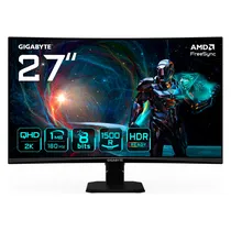 Monitor Gamer Gigabyte GS27QCA 27" Quad HD Curvo Ips 180HZ HDMI DP - Preto