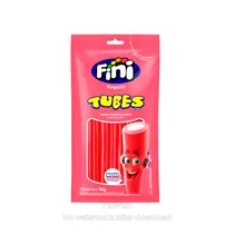 Goma Fini Regaliz Tubes Fresas Y Nata 80G 159619*