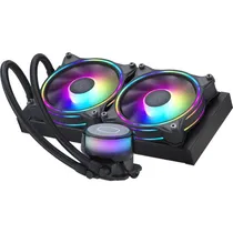 Water Cooler Cpu Cooler Master Masterliquid ML240 Illusion MLX-D24M-A18P2-R1, Argb, Preto, 240MM, Con Controle, Intel 115X/ 1200/ 1700/ 2011(V3)/ 2066, AMD AM2/ AM3+/ AM4/ AM5/ FM2+/ FM1