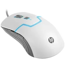 Mouse Gaming HP M100S USB Até 3.200 Dpi - Branco/Cinza