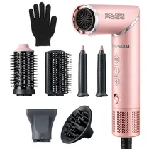 Kit de Secador e Modelador Mondial SM-01-BLDC-GR - 5 Em 1 - 1500W - 220V 50/60HZ - Golden Rose