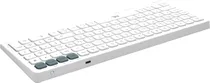Teclado Mtek KWB-2670W-PT Mini Portugues Wireless/ USB/ Uslim/ FN Keys/ /White