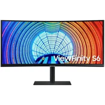Monitor Curvo Samsung Viewfinity S6 S34A650UBN de 34" Uwqhd 21:9 60HZ 6 MS com Displayport/HDMI