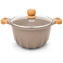 Panela MGC Antiaderente A Indução com Tampa Cinza 24 CM