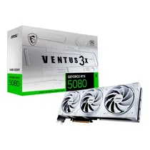 Placa de Vídeo MSI Geforce RTX5080 Ventus 3X Oc, 16GB GDDR7, 256BITS, 1X HDMI 3X Displayport, 912-V531-634, Branco