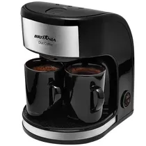 Cafeteira Britânia Duo Coffee 450 Watts 220V ~ 50/60 HZ com 2 Xícaras - Preta/Prata