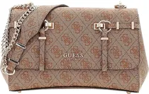Bolsa Guess SG991721 Leona Logo Feminina - Latte Logo