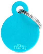 Medalha de Identificação Myfamily Círculo Pequeno MFB55 - Azul Céu