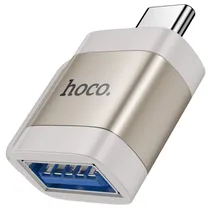 Hoco Adaptador UA31C Tipo-C A USB Gris