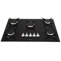 Placa de Cocina Britania BCT5P Cooktop A Gas/5 Hornallas - Negro