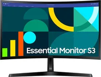 Monitor Samsung Curve 24" Essential Monitor S3 LS24D366GANXZA 4MS/ 100HZ/ FHD/ HDMI/ D-Sub