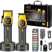 Kit Cortador de Cabelo e Trimmer Voyager VGR 2 IN1 V-885S2 Recarregável - Dourado