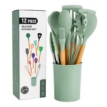Kit de Utensilios de Cocina 12 Piezas Dark Green