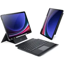 Estojo Protetor + Teclado Sem Fio Dux Ducis DK Series para Samsung Galaxy Tab S10+ / S9+ / S9 Fe+ 10.9" - Preto (Inglês)