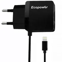 Carregador EP-7052 USB c/Cable Lightning Negro