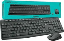 Kit Teclado+Mouse Wireless 2.4G Logitech MK235 Español 920-007901