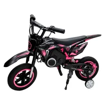 Moto Elétrica Infantil Foston X200 Cross Bluetooth 20KM/H - Preto e Rosa