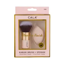 Set Cala Kabuki Brush & Sponge Pink 2 Piezas