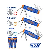 Combo de Chaves Kit Wadfow Hexagonal WHK4203 Tipo Canivete - 3 Peças