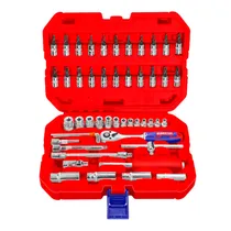 Jogo de Soquetes Emtop ESKT14501 – 1/4 50 Peças