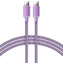 Cabo Xaea Athenea MODX-097 - USB-C/USB-C - 1 Metro - Tpe de Dupla Injeção - Lilás