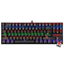 Teclado Gamer Mecânico Redragon Kumara K552-KR USB / Red / Inglês - Preto