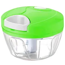 Mini Processador de Alimentos Manual Luo LU-4957 com 3 Laminas / 500ML - Verde